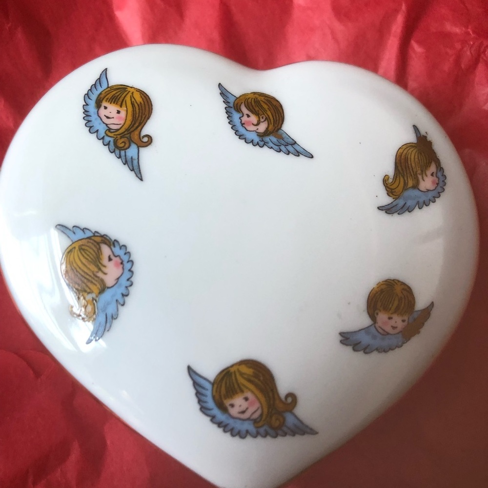 Reutter Germany Sweet Angels Porcelain Trinket Box.